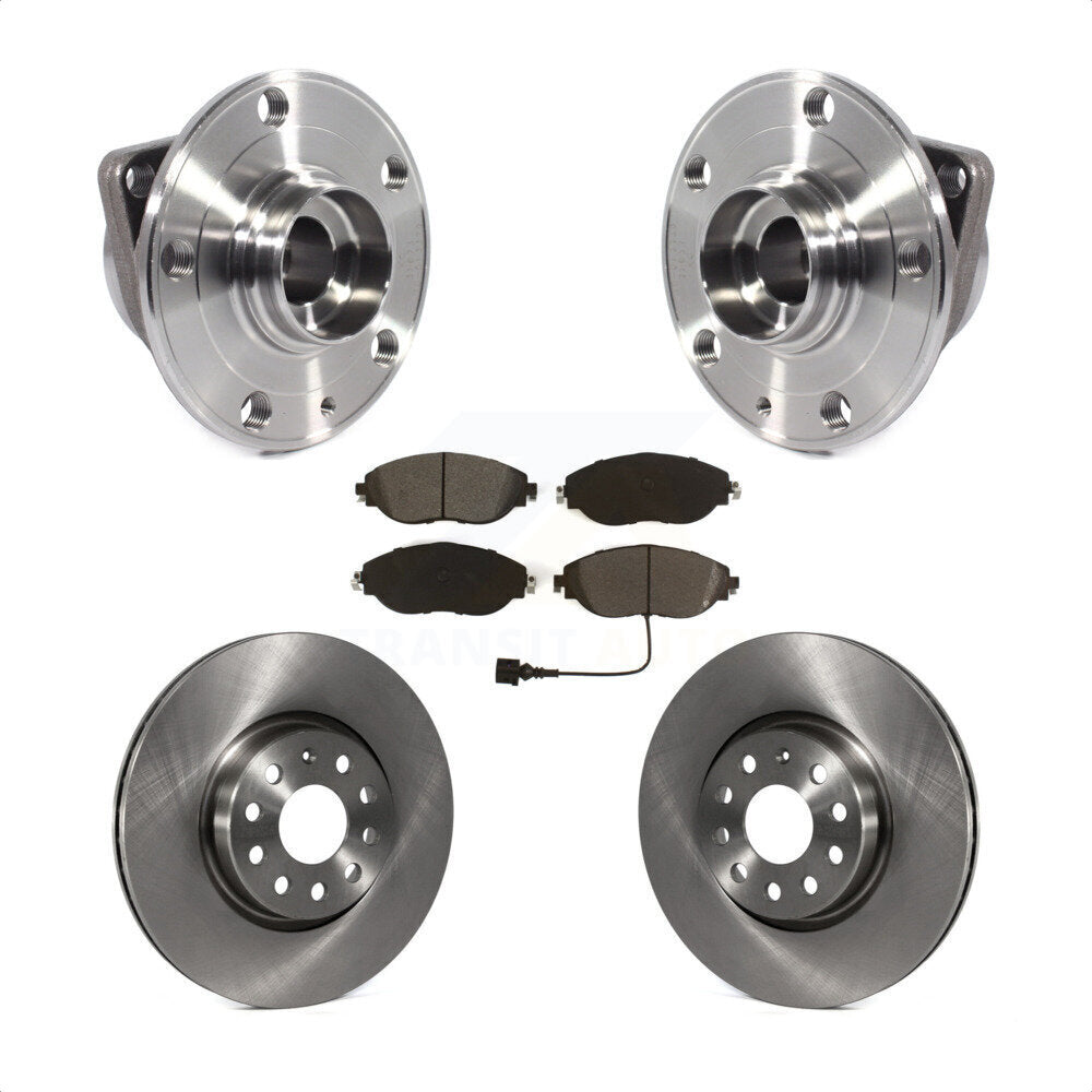 Kit de Rotor et plaquettes de frein à disque, ensemble de roulements de moyeu avant pour Volkswagen GTI Arteo