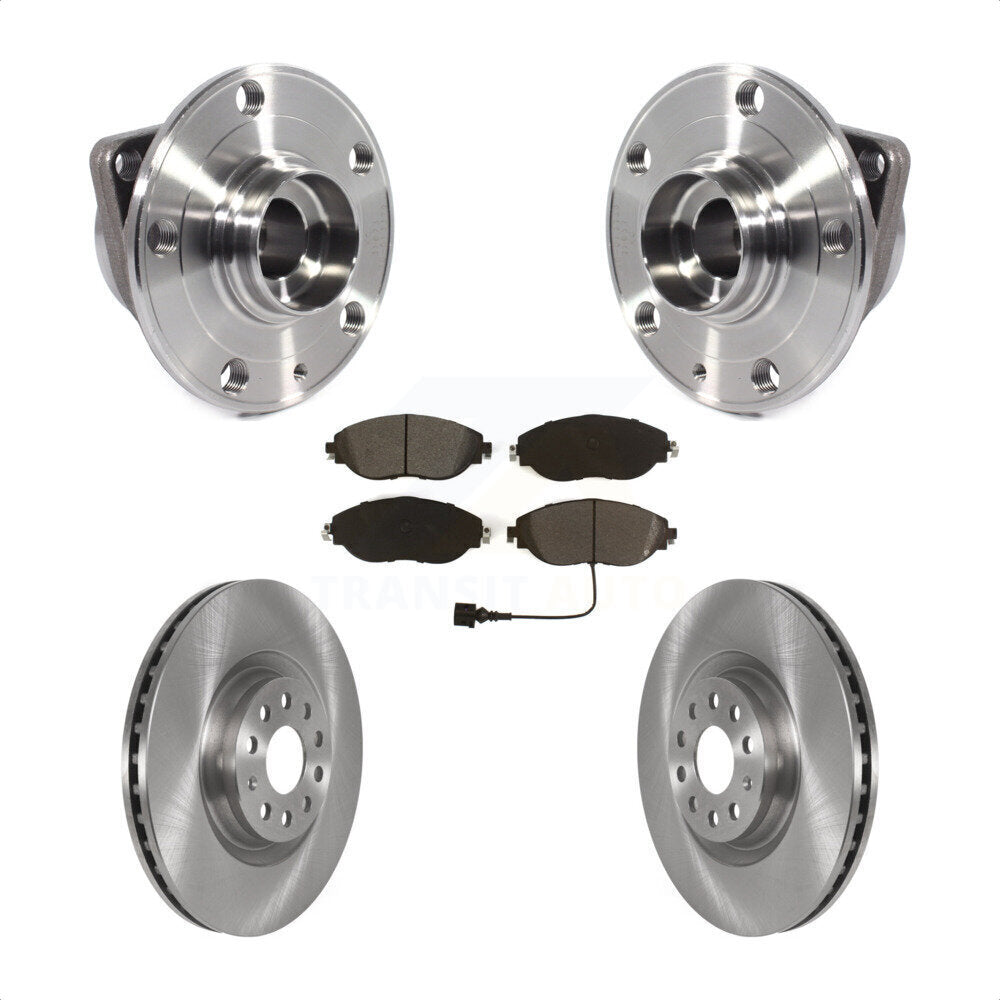 Kit de plaquettes de Rotor de frein, roulement de moyeu avant, pour Volkswagen Tiguan Jetta Audi Q3 GTI