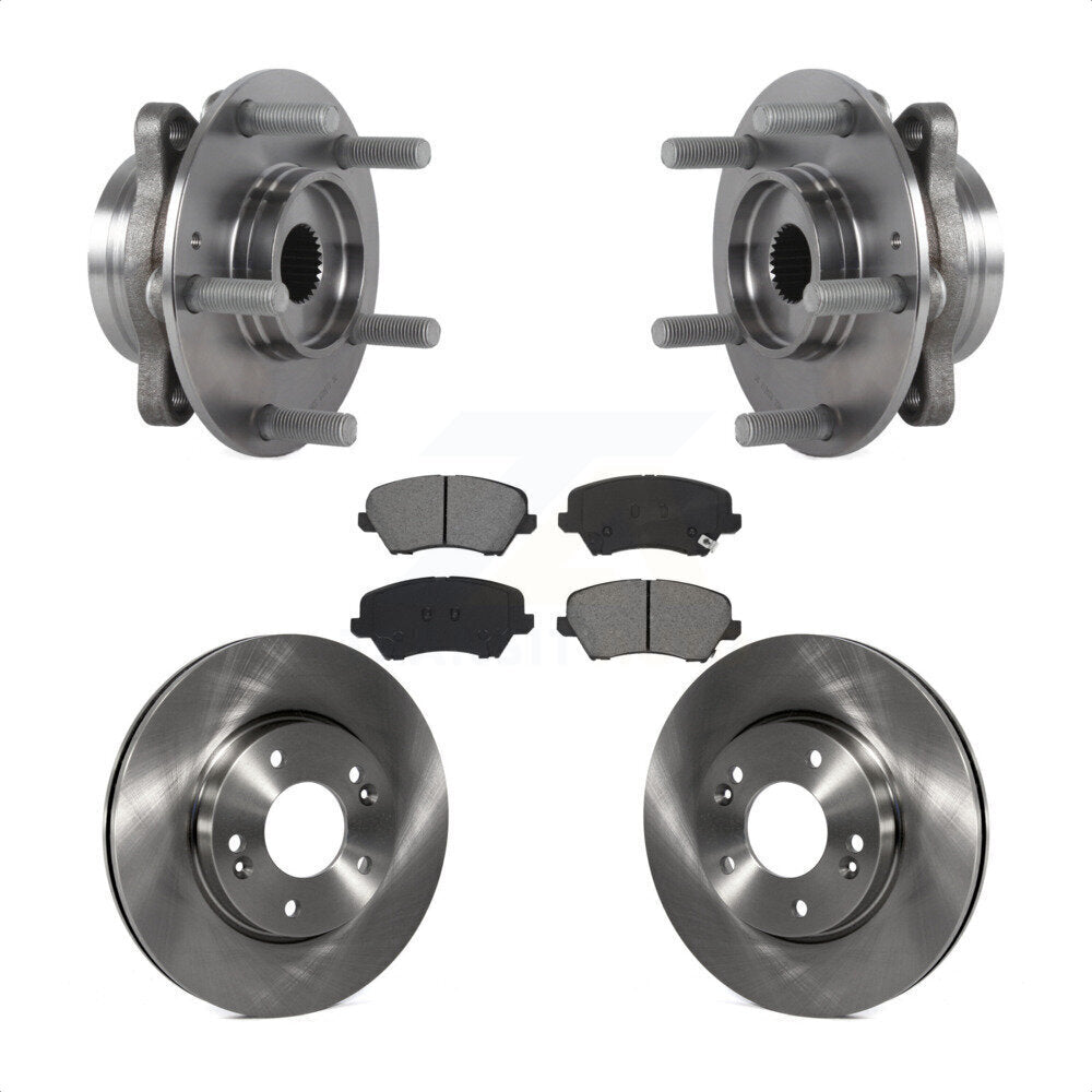 Ensemble de roulement de moyeu avant, Rotor de frein et Kit de plaquettes pour Hyundai Veloster Elantra G