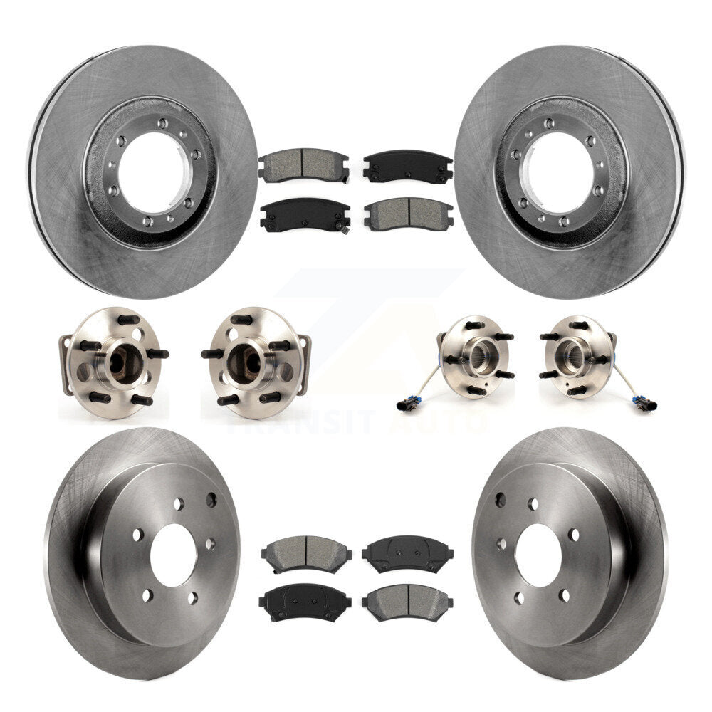Kit de rotors et plaquettes de frein à disque, roulement de moyeu avant et arrière (10 pièces) pour Pontiac Montan