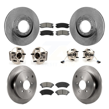 Kit de rotors et plaquettes de frein à disque, roulement de moyeu avant et arrière (10 pièces) pour Pontiac Montan