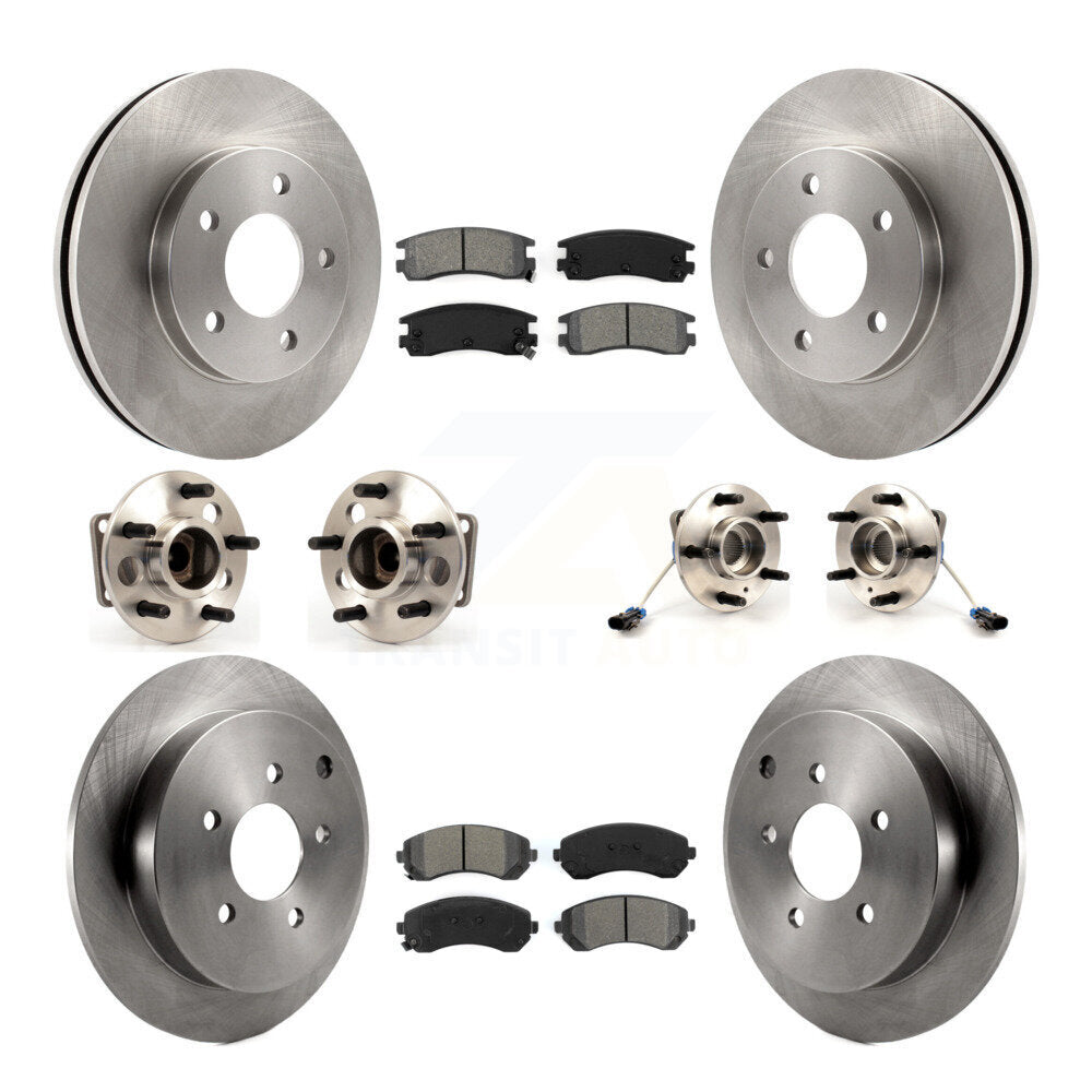 Kit de rotors et plaquettes de frein à disque, roulements de moyeu avant et arrière (10 pièces) pour Pontiac Aztek