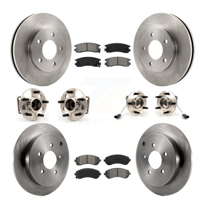 Kit de rotors et plaquettes de frein à disque, roulements de moyeu avant et arrière (10 pièces) pour Pontiac Aztek
