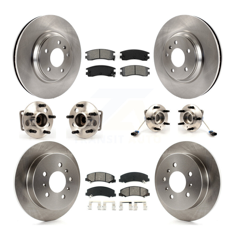 Kit de plaquettes de Rotor de frein à disque, roulement de moyeu avant et arrière (10 pièces) pour Buick LaCrosse Allur