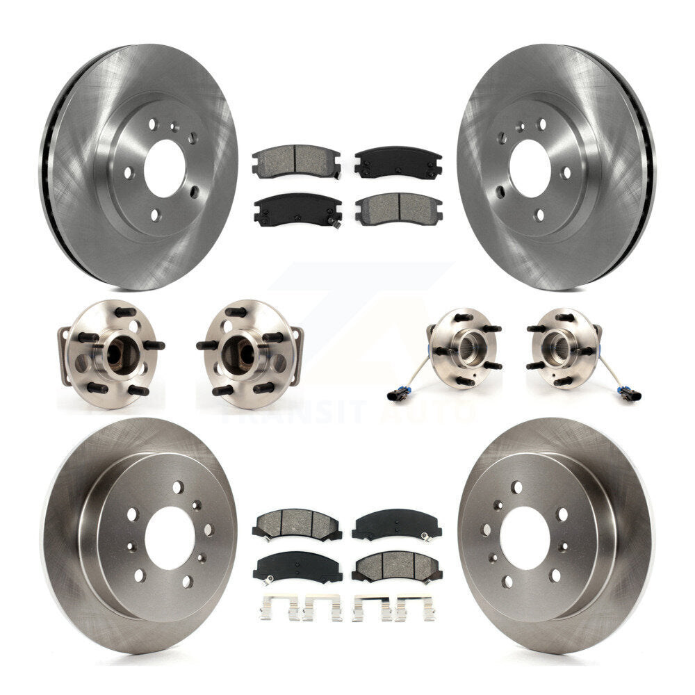 Kit de Rotor et de plaquettes de frein, roulement de moyeu avant et arrière (10 pièces) pour Chevrolet Impala Mont