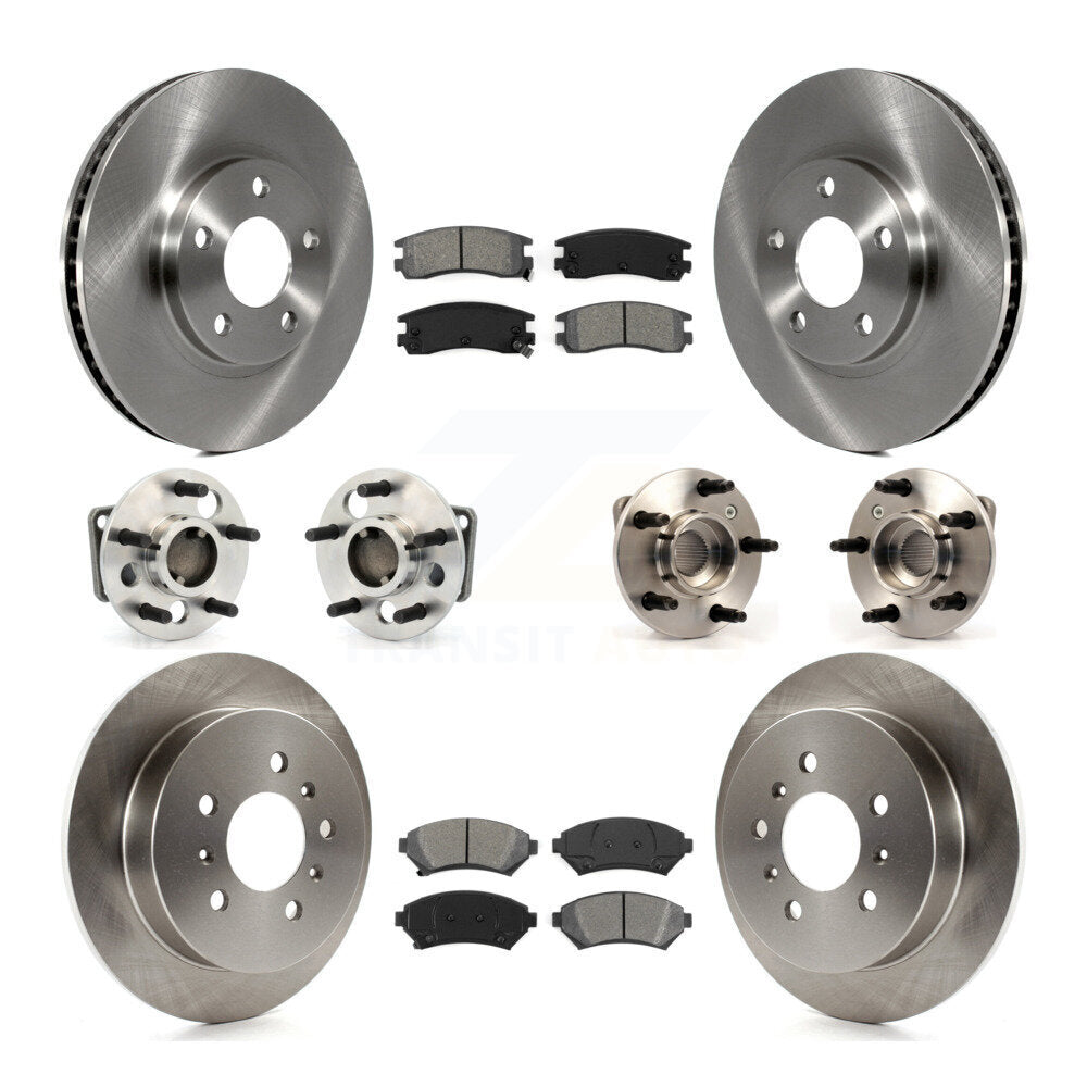 Kit de Rotor et de plaquettes de frein, roulement de moyeu avant et arrière (10 pièces) pour Chevrolet Impala Mont