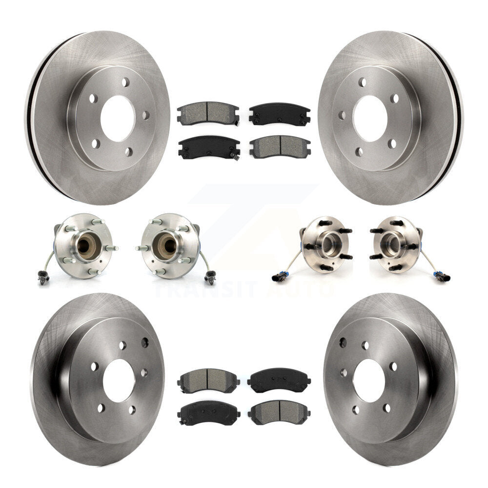 Kit de Rotor et plaquettes de frein à disque, roulement de moyeu avant et arrière (10 pièces) pour Buick Rendezvou