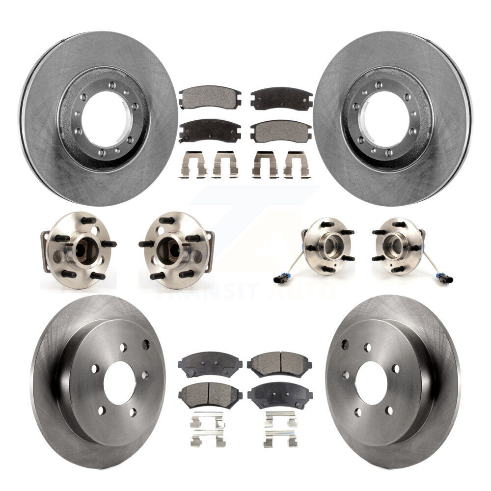 Kit de rotors et plaquettes de frein à disque, roulement de moyeu avant et arrière (10 pièces) pour Pontiac Montan