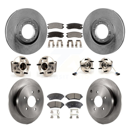 Kit de rotors et plaquettes de frein à disque, roulement de moyeu avant et arrière (10 pièces) pour Pontiac Montan