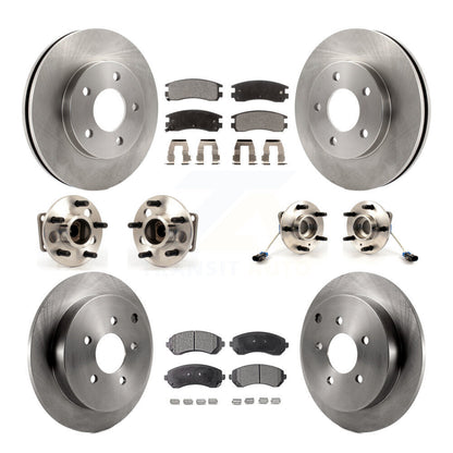 Kit de rotors et plaquettes de frein à disque, roulements de moyeu avant et arrière (10 pièces) pour Pontiac Aztek