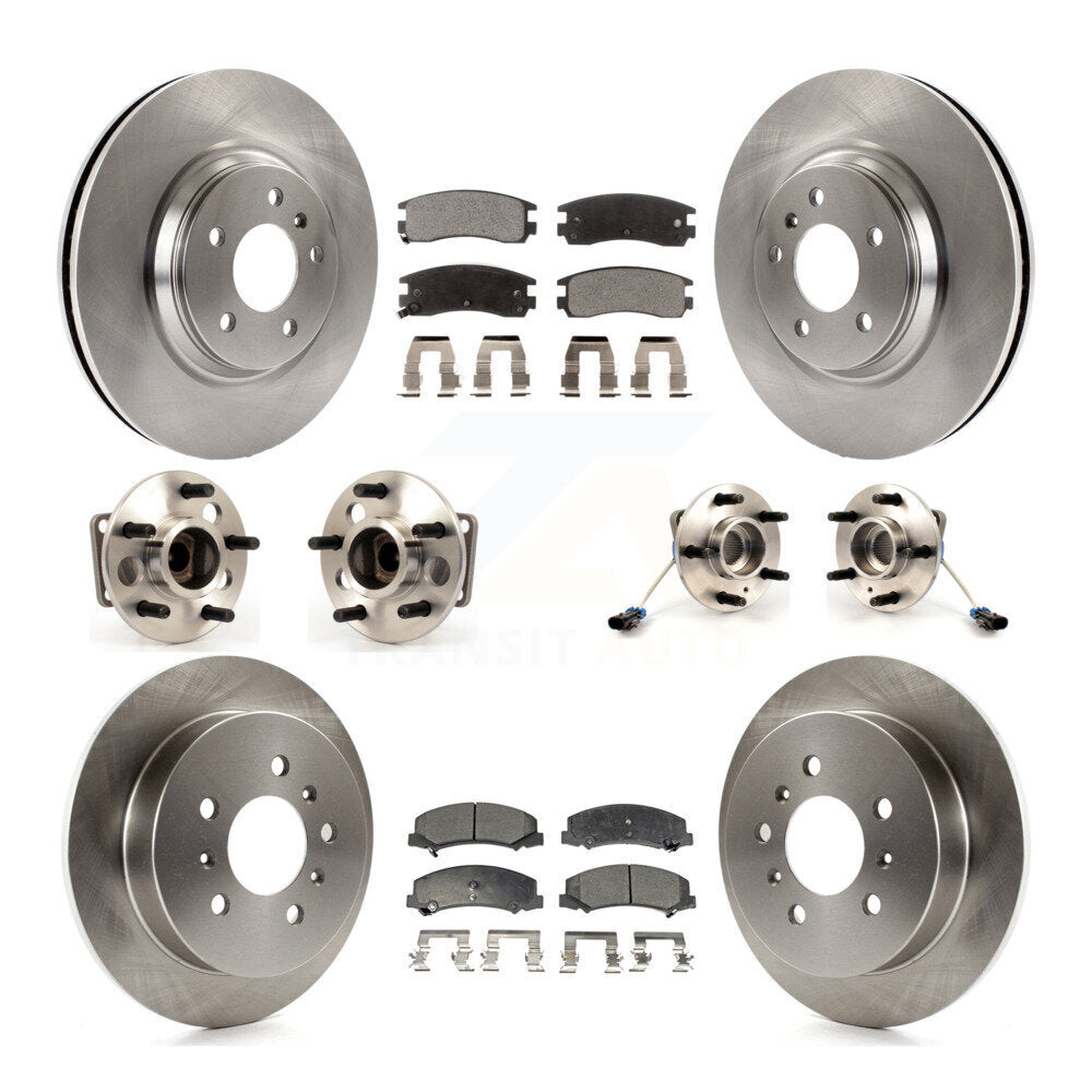 Kit de plaquettes de Rotor de frein à disque, roulement de moyeu avant et arrière (10 pièces) pour Buick LaCrosse Allur