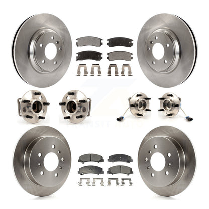 Kit de plaquettes de Rotor de frein à disque, roulement de moyeu avant et arrière (10 pièces) pour Buick LaCrosse Allur