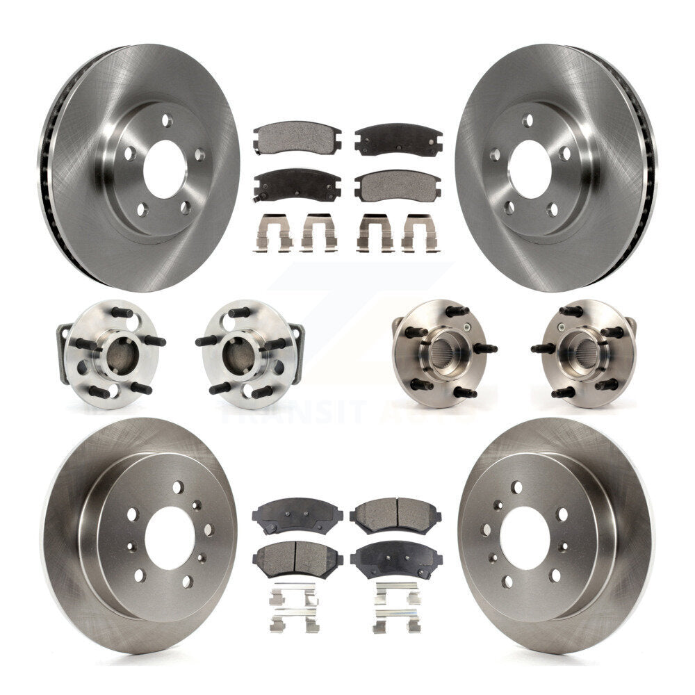 Kit de Rotor et de plaquettes de frein, roulement de moyeu avant et arrière (10 pièces) pour Chevrolet Impala Mont