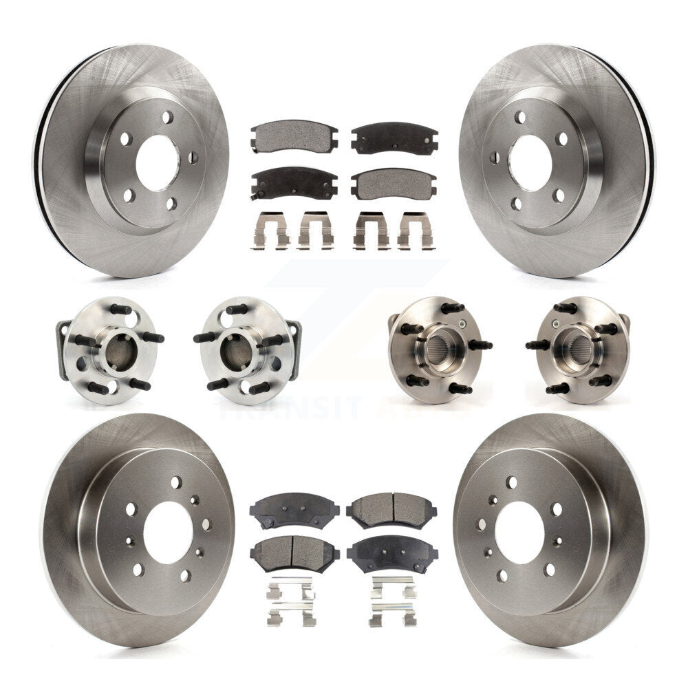 Kit de Rotor et de plaquettes de frein, roulement de moyeu avant et arrière (10 pièces) pour Chevrolet Impala Mont