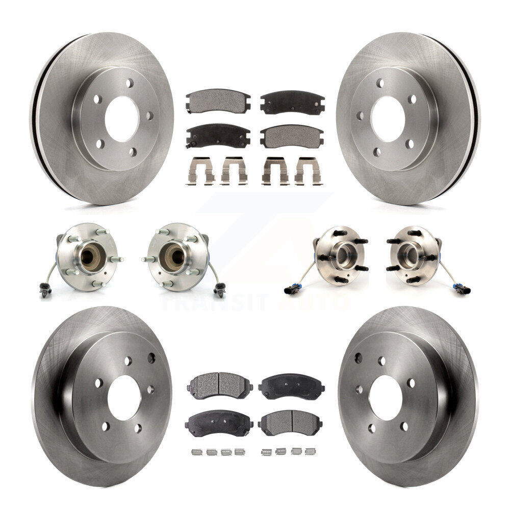 Kit de Rotor et plaquettes de frein à disque, roulement de moyeu avant et arrière (10 pièces) pour Buick Rendezvou