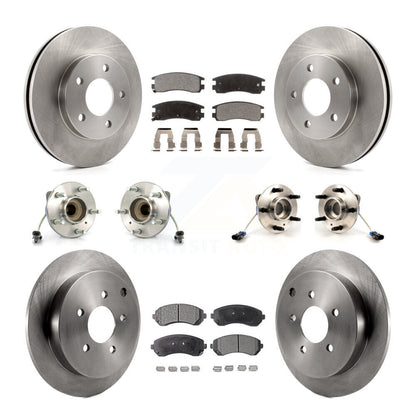 Kit de Rotor et plaquettes de frein à disque, roulement de moyeu avant et arrière (10 pièces) pour Buick Rendezvou