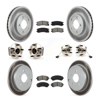 Kit de plaquettes de rotor de frein à disque revêtues de roulement de moyeu avant et arrière (10 pièces) pour Pontiac Azte