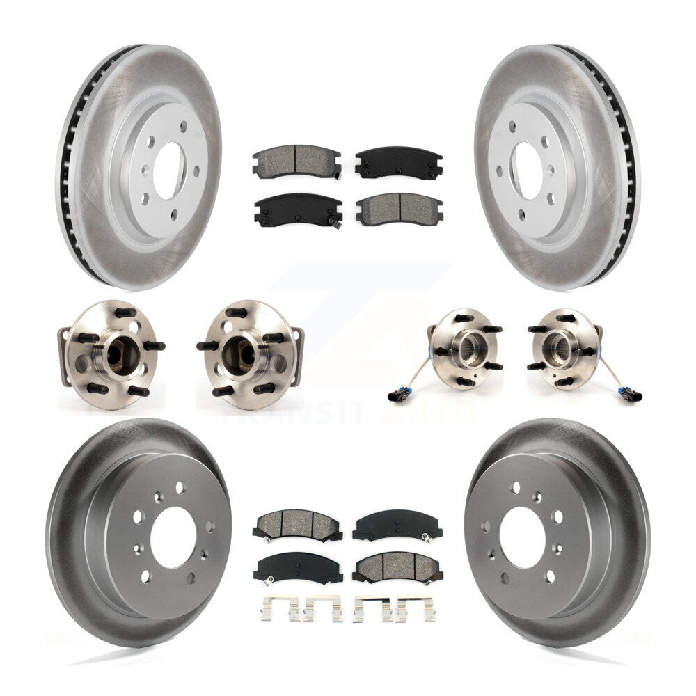 Kit de rotors et plaquettes de frein revêtus de roulement de moyeu avant et arrière (10 pièces) pour Chevrolet Impal