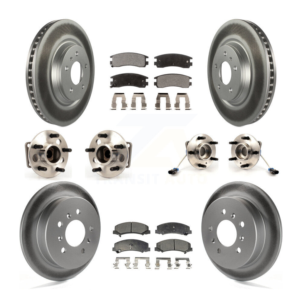 Kit de plaquettes de Rotor de frein, roulement de moyeu avant et arrière (10 pièces) pour Buick LaCrosse Allur
