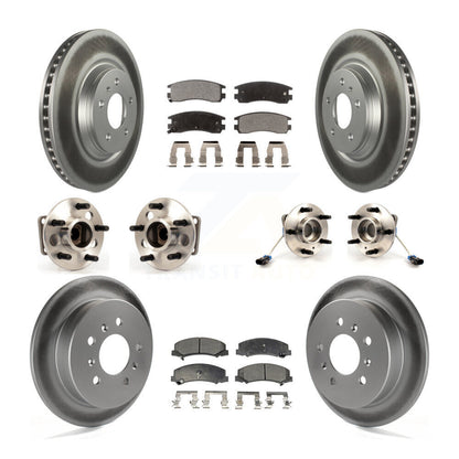 Kit de plaquettes de Rotor de frein, roulement de moyeu avant et arrière (10 pièces) pour Buick LaCrosse Allur