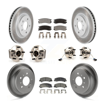Kit de rotors et plaquettes de frein revêtus de roulement de moyeu avant et arrière (10 pièces) pour Chevrolet Impal