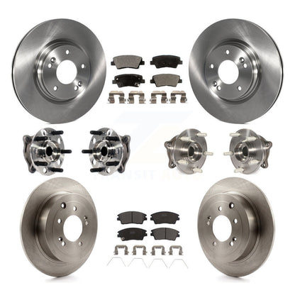 Kit de rotors et plaquettes de frein à disque, roulement de moyeu avant et arrière (10 pièces) pour Hyundai Tucson Ki