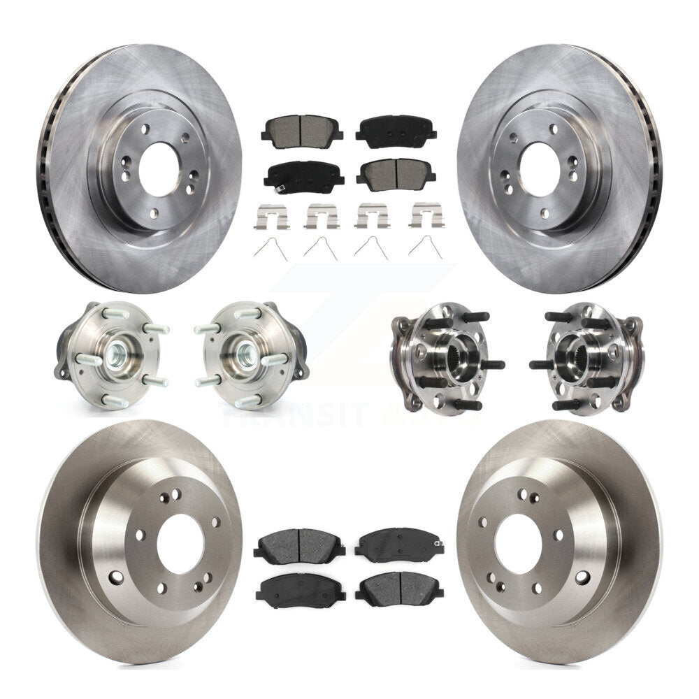Kit de rotors et plaquettes de frein, roulement de moyeu avant et arrière (10 pièces), pour Hyundai Santa Fe XL FW