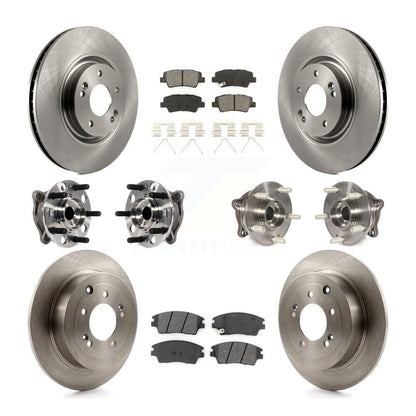 Kit de rotors et plaquettes de frein à disque, roulements de moyeu avant et arrière (10 pièces) pour Kia Sportage