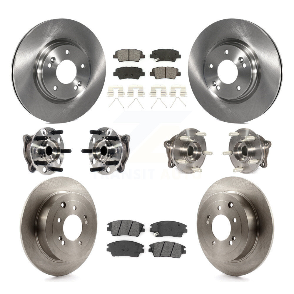 Kit de rotors et plaquettes de frein à disque, roulement de moyeu avant et arrière (10 pièces) pour Hyundai Tucson Ki