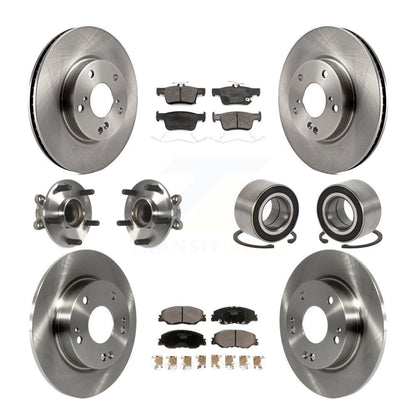 Kit de rotors et plaquettes de frein avec roulement de moyeu avant et arrière (10 pièces) pour Honda Insigh 2019 – 2022