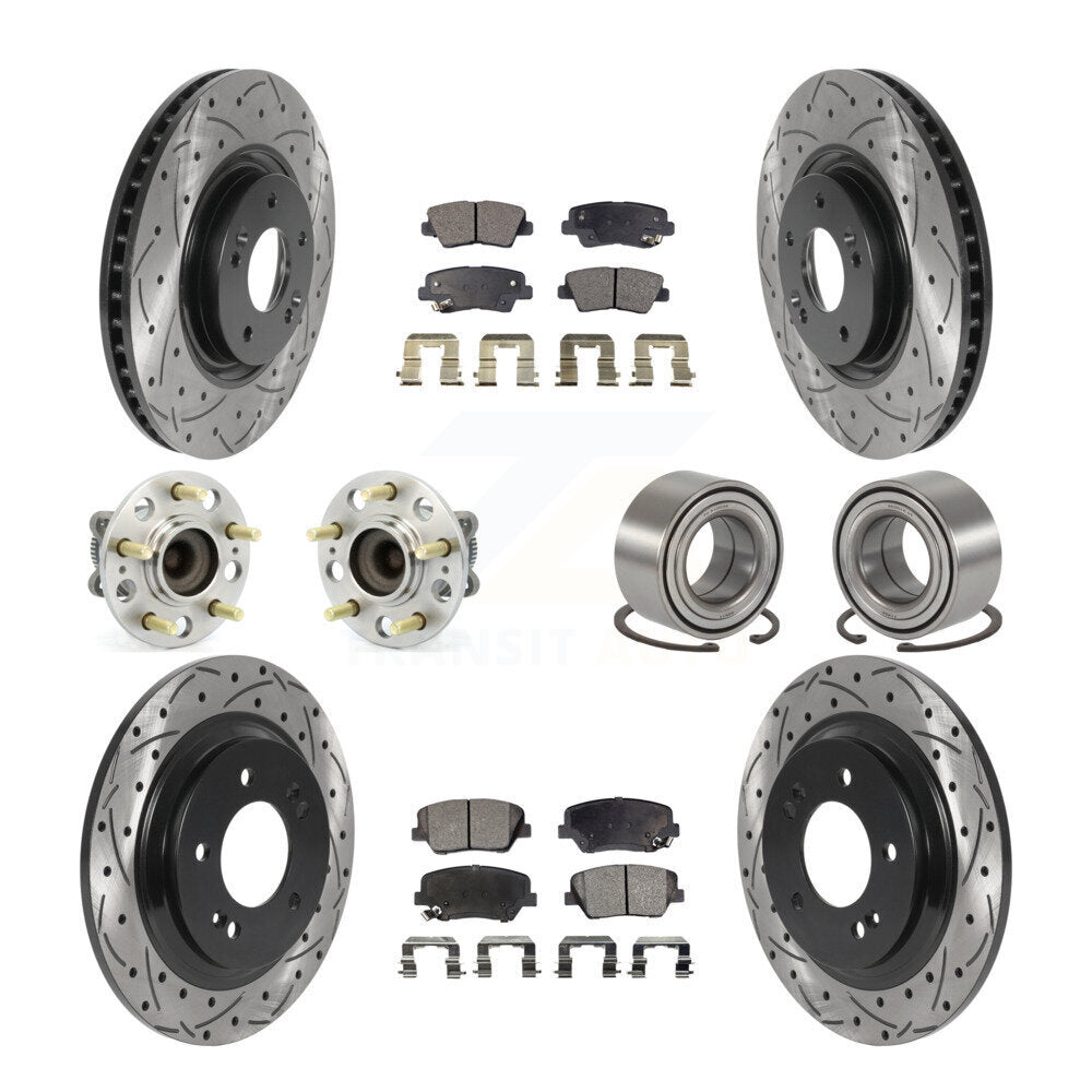 Kit de plaquettes de Rotor de frein, roulement de moyeu avant et arrière (10 pièces) pour Hyundai Azera Limite