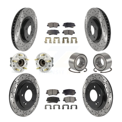 Kit de plaquettes de Rotor de frein, roulement de moyeu avant et arrière (10 pièces) pour Hyundai Azera Limite