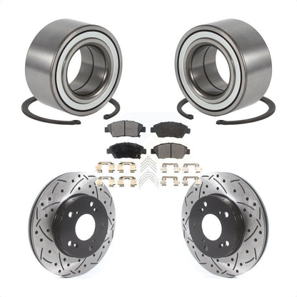Kit de Rotor et de plaquettes de frein à fente percée, roulement de roue avant, pour Honda Civic Acura RS