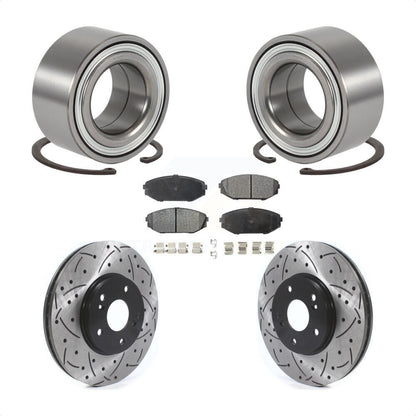 Kit de plaquettes de Rotor de frein, roulement de roue avant, fente percée, pour Honda Odysse 1999 – 2004