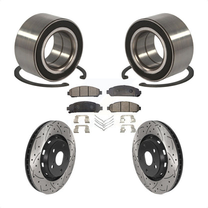 Kit de plaquettes de Rotor de frein, roulement de roue avant, fente percée, pour Toyota Venz 2009 – 2016