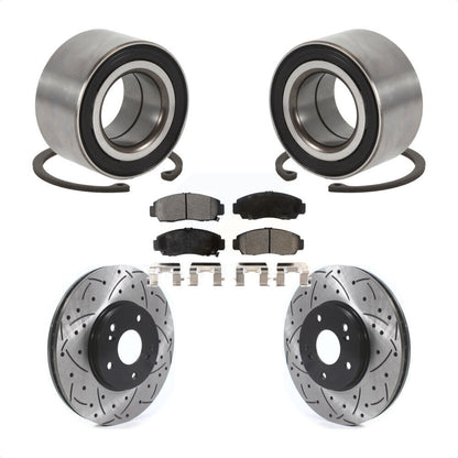 Kit de plaquettes de Rotor de frein, fente de perçage, roulement de roue avant, pour Honda Accord Acura TSX T