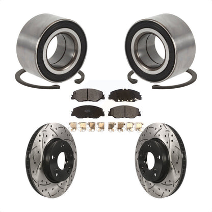 Kit de plaquettes de Rotor de frein, roulement de roue avant, fente percée, pour Honda Insigh 2019 – 2022