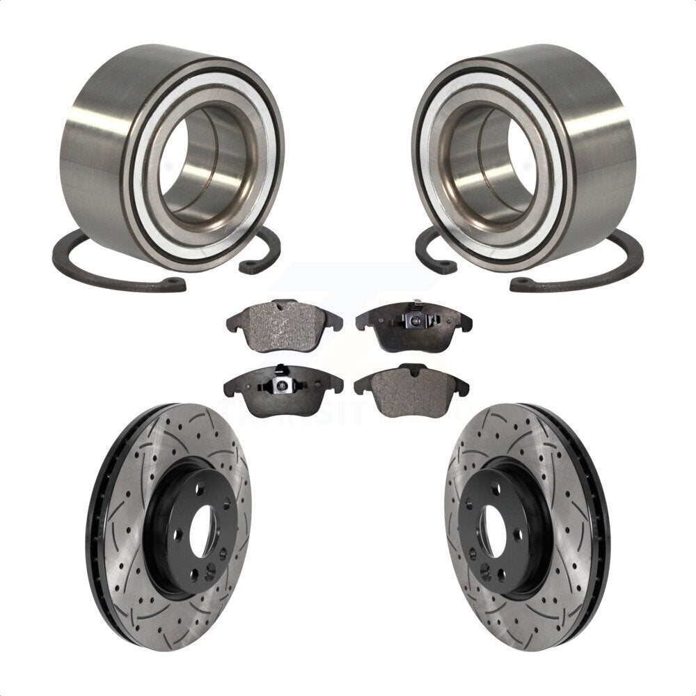 Kit de plaquettes de Rotor de frein, fente de perçage revêtue de roulement avant, pour Land Rover Range Evoqu