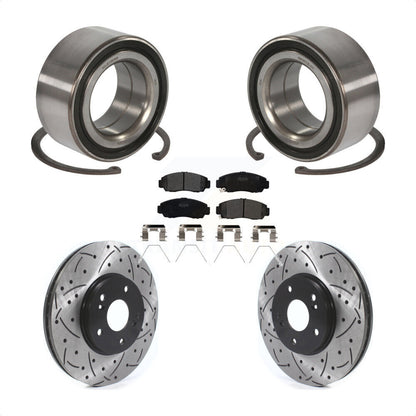 Kit de plaquettes de Rotor de frein, roulement de roue avant, fente percée, pour Honda Accord Acura TS