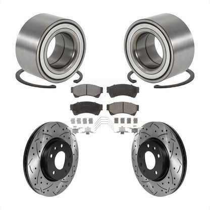 Kit de plaquettes de Rotor de frein à fente percée, roulement de roue avant pour Mazda 6 2009 2013 3.7