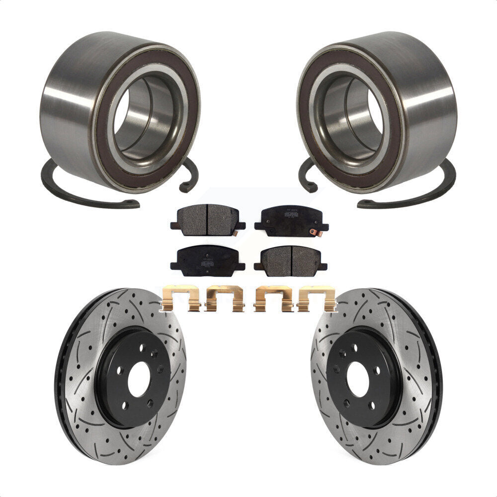 Kit de plaquettes de Rotor de frein, roulement de roue avant, fente percée, pour Buick Encore Chevrole
