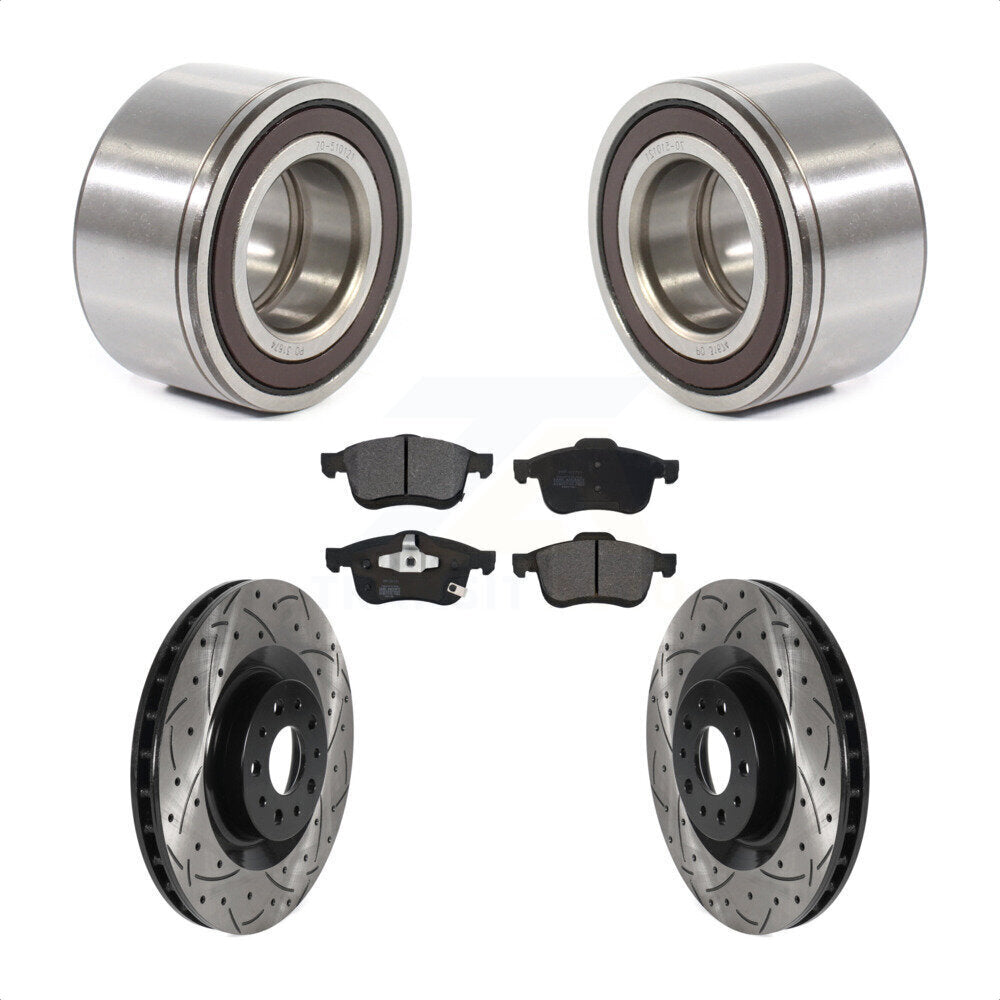 Kit de plaquettes de Rotor de frein, roulement de roue avant, fente de perçage, pour Fiat 500 2014 – 2018