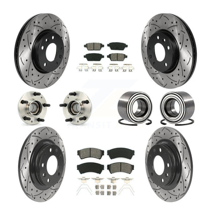 Kit de plaquettes de Rotor de frein revêtues de roulement de moyeu avant et arrière (10 pièces) pour Ford Fusion Mazda