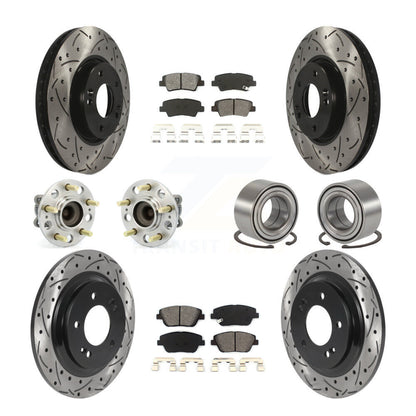 Kit de plaquettes de rotor de frein, roulement de moyeu avant et arrière (10 pièces) pour Kia Optima 2.4 13-15