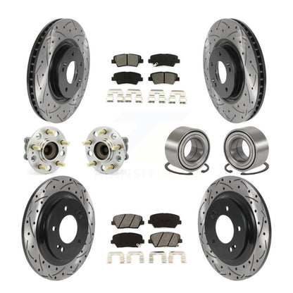 Kit de plaquettes de Rotor de frein, roulement de moyeu avant et arrière (10 pièces) pour Hyundai Azera Limite