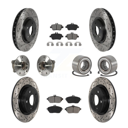 Kit de plaquettes de rotor de frein, roulement de moyeu avant et arrière (10 pièces) pour Mercedes-Benz GLA25