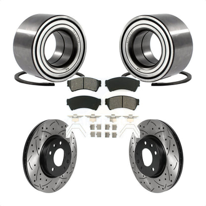Kit de plaquettes de Rotor de frein, roulement de roue avant, fente percée, pour Ford Fusion Mazda 6 MK