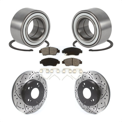Kit de Rotor et de plaquettes de frein à fente percée, roulement de roue avant, pour Honda Civic Acura RS