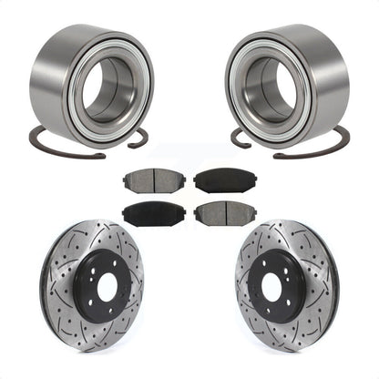 Kit de plaquettes de Rotor de frein, roulement de roue avant, fente percée, pour Honda Odysse 1999 – 2004