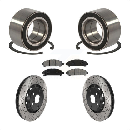 Kit de plaquettes de Rotor de frein, roulement de roue avant, fente percée, pour Toyota Venz 2009 – 2016